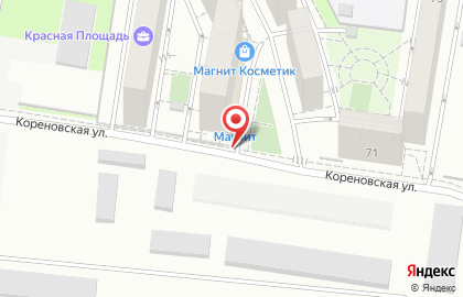 Ветеринарная аптека КЗВС на Кореновской улице на карте