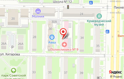 Новокузнецкая городская клиническая больница №1 им. Г.П. Курбатова в Центральном районе на карте