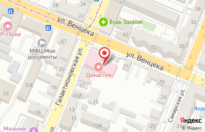 Самарский областной центр планирования семьи и репродукции, ГБУЗ на Галактионовской улице на карте