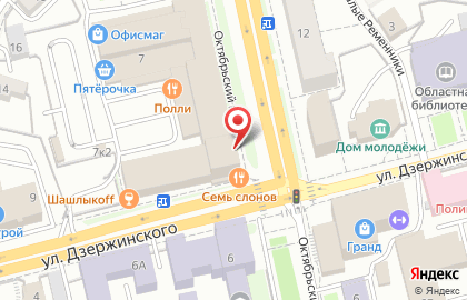 Единый Визовый Центр на Октябрьском проспекте на карте