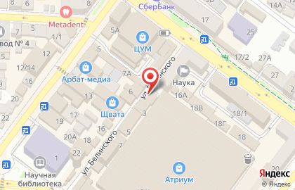 Магазин Неженка на улице Белинского на карте