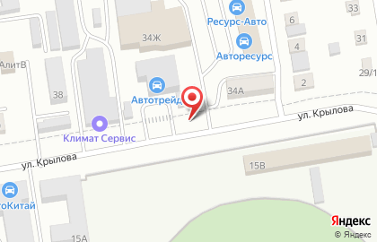 Магазин продуктов Соловьев на улице Крылова на карте
