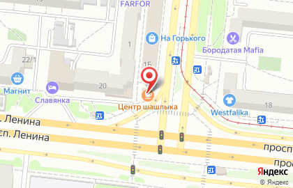 Евросеть, сеть салонов связи на улице Горького на карте