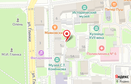 Модуль на улице Маяковского на карте