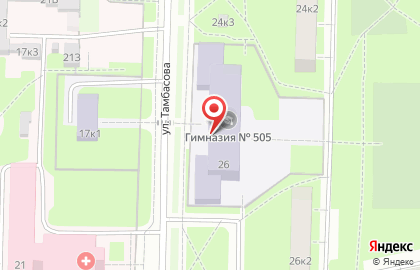 Гимназия №505, Красносельский район на карте