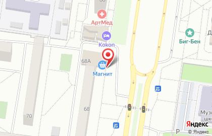 Супермаркет Магнит у дома в Автозаводском районе на карте