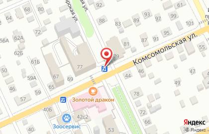 Киоск по продаже фруктов и овощей на Комсомольской на карте