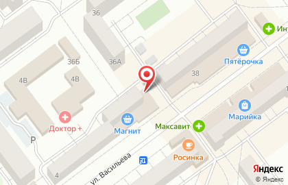 Магазин Посуда на улице Васильева на карте