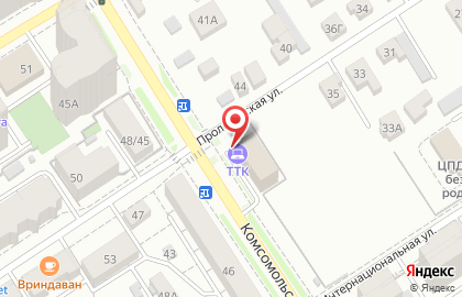 Телекоммуникационная компания ТТК-Связь на Комсомольском проспекте на карте