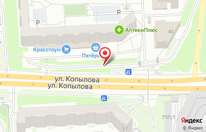 Рекламные щиты (6*3), Железнодорожный район, Ориентир-М на улице Копылова на карте
