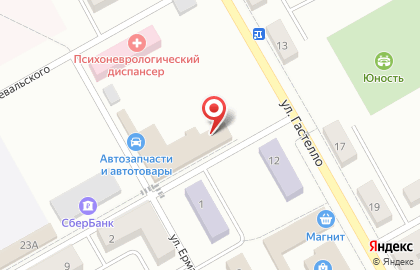 Служба заказа легкового транспорта Омега на улице Ермака на карте