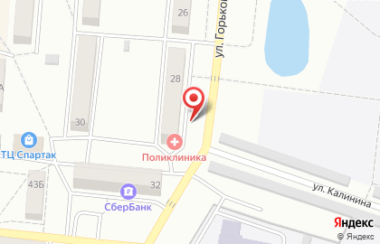 Осинниковская городская больница на улице Горького на карте