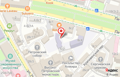 Средняя общеобразовательная школа №2054 с дошкольным отделением в Петровском переулке на карте