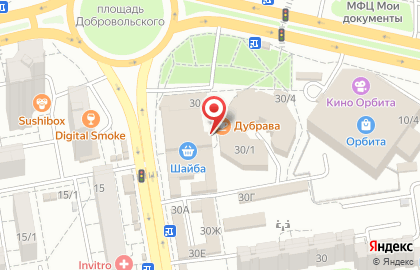 Магазин Великолукский мясокомбинат на улице Добровольского на карте