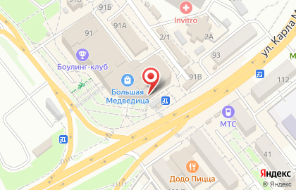 Магазин цифровой и бытовой техники DNS на улице Карла Маркса на карте