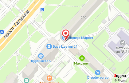 Киоск по продаже мясной продукции на проспекте Гагарина на карте