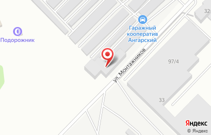 Автомойка 24 часа на улице Монтажников на карте