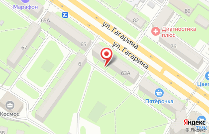 Мегавольт на улице Гагарина на карте