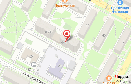 Строящиеся объекты, ИП Голубев В.А. на улице Ленина на карте