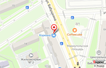 Химчистка и прачечная Чистякоф на улице Бабушкина на карте