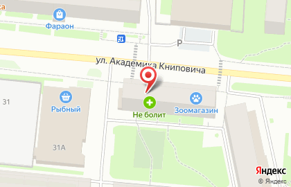 Магазин морепродуктов Рыбка на улице Академика Книповича на карте