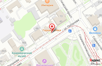 Ресторация сибирской кухни Горная Аптека на карте