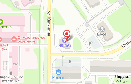 АЗС НВ-ойл на улице Калинина в Новомосковске на карте