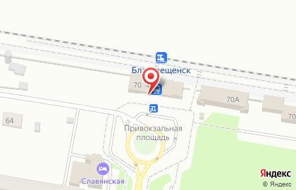 Киоск по продаже печатной продукции Амурпечать на Станционной улице на карте