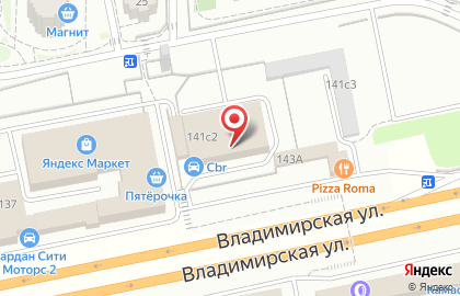 Континент на Владимирской улице на карте