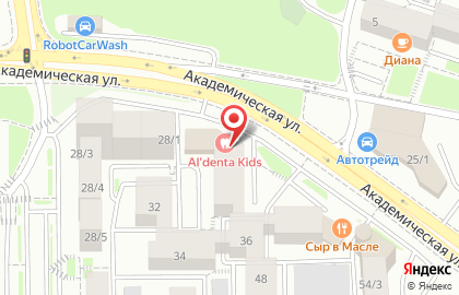 Клуб-ресторан New Banana на Академической улице на карте