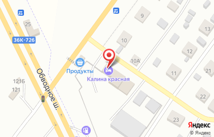 Гостиничный комплекс Калина красная на Шоссейной улице на карте