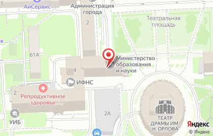 Министерство образования и науки Челябинской области в Челябинске на карте