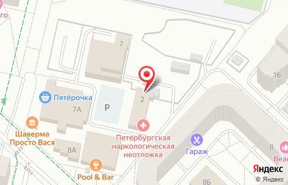 Автостоянка в Санкт-Петербурге на карте