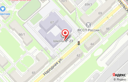 Спортивный клуб по кекусинкай карате Сокол на Народной улице на карте