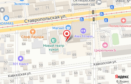 Юго-Восток на Ставропольской улице на карте