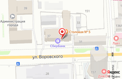 Страховая компания СберСтрахование на улице Воровского на карте