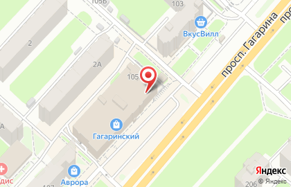 Ювелирный магазин Московский ювелирный завод на проспекте Гагарина на карте