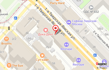 Компания Натяжные потолки ЭВИТА на 1-й Тверской-Ямской улице на карте