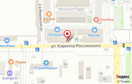Автомойка самообслуживания Yelka на улице Кирилла Россинского на карте