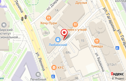 Березка на улице Ленина на карте
