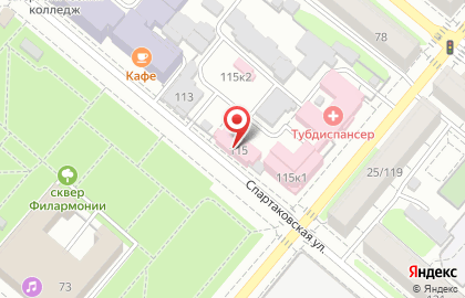 Республиканский клинический противотуберкулезный диспансер на Спартаковской улице на карте