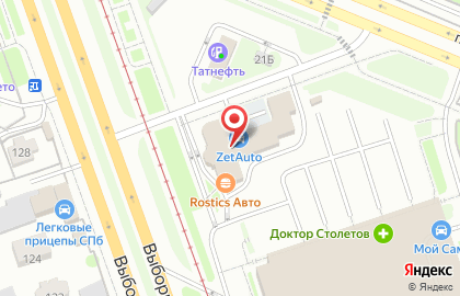 Автотехцентр ZetAuto на Выборгском шоссе на карте