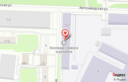 Ярославский колледж сервиса и дизайна на Автозаводской улице на карте