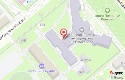 Санкт-Петербургский морской колледж на карте