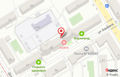 Банкомат Уральский банк Сбербанка России на улице Баумана, 49 на карте