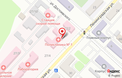 Юргинская городская больница №1 на карте