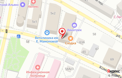 Турагентство Море туров на Комсомольской улице на карте