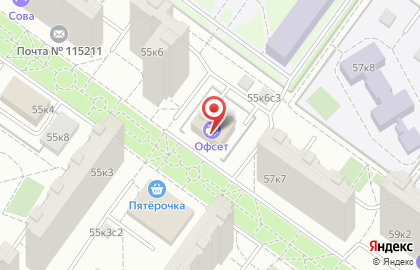 Универсам Fix Price в Москворечье-Сабурово на карте