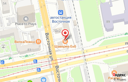 Киоск по продаже фастфудной продукции АйлавШавермаЕкб в Октябрьском районе на карте