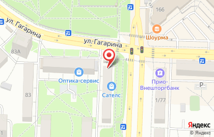 Солнечный на улице Гагарина на карте